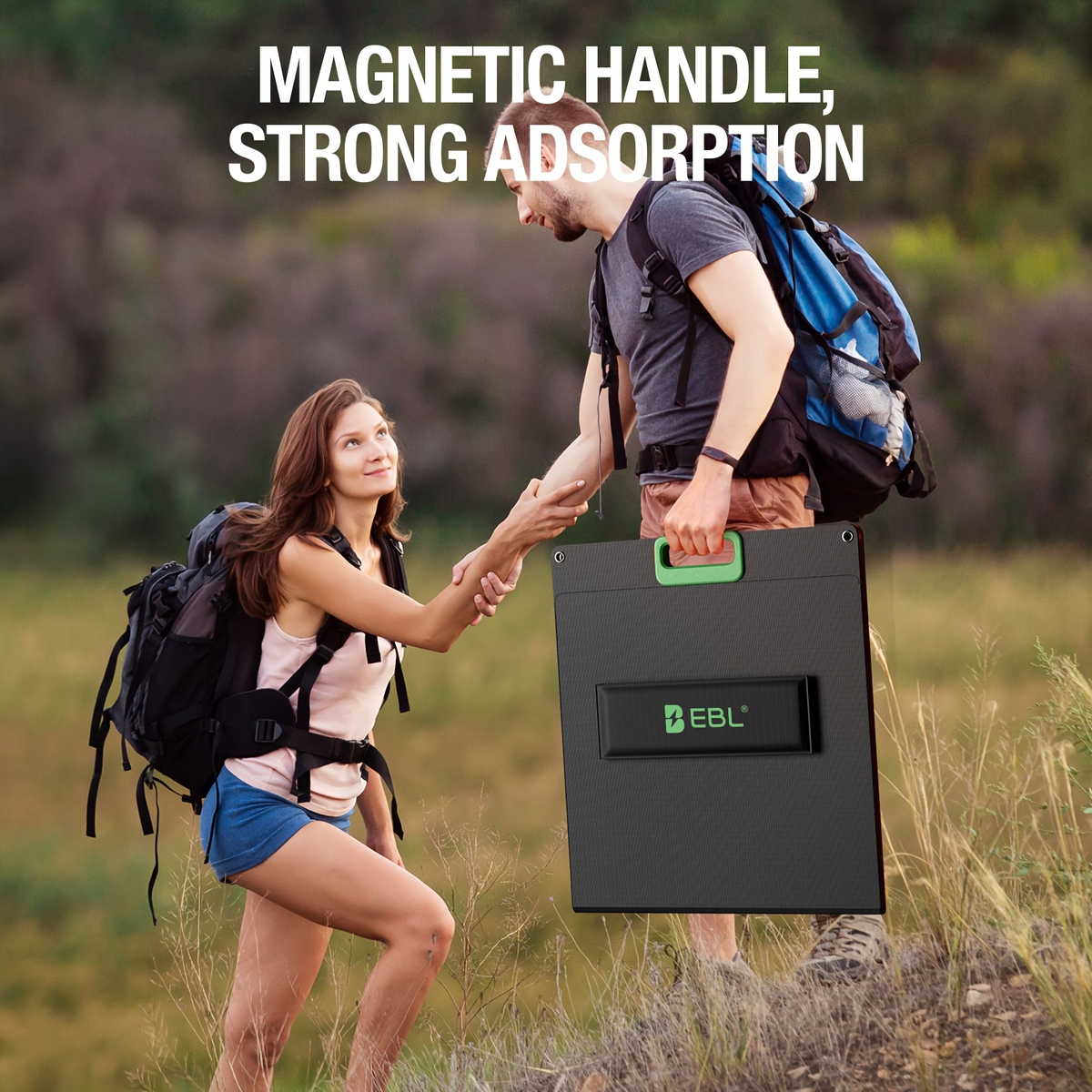 [Portable Solar Panel] 100W Solar Panel for Power Station, Portable Solar Panel with 100W, Foldable Design for Backup Power —