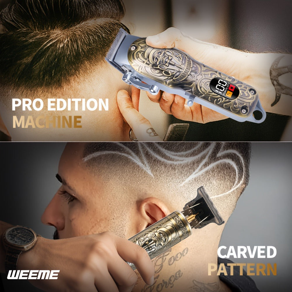 Hair Clipper WEEME Dragon and Phoenix Two-Tool Set with USB-C Charging, Four Guide Combs and Three Finishes — image 8
