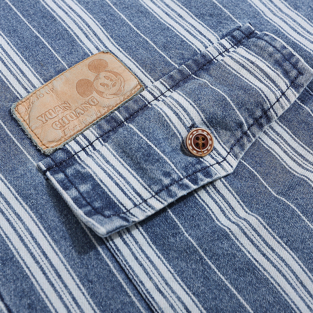 Vertical Stripes Loose Shirt Summer
