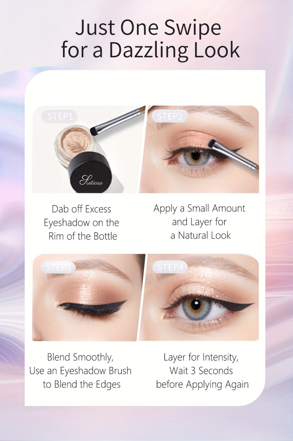 Shimmer Jelly Eyeshadow 2 Pack, Icy Cool Tone Frosty Glow Gel Eye Makeup, Non-Creasing Blendable Formula — image 18