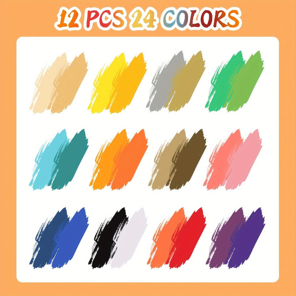 Double-Ended Acrylic Paint Pen Set with Brush and Fine Tips in 48- or 72-Piece Checkout Options — image 9