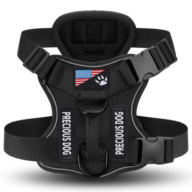 Compact Patch Dog Harness in Black and Three Green Styles with S, M, L and XL Size Options — image 3