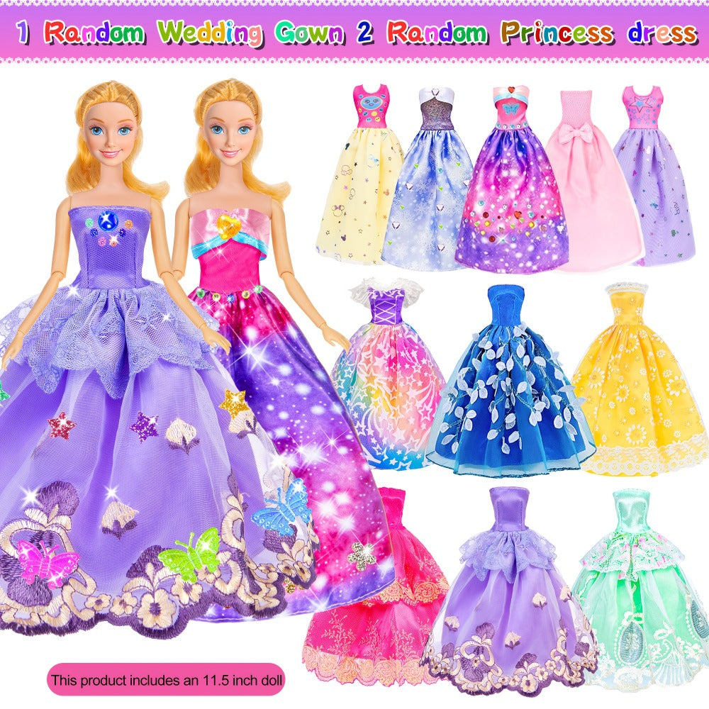 Doll Clothes & Closet Playset 91pcs for 11.5 Inch Fashion Dolls, Wardrobe with Princess Gowns, Dresses — image 5