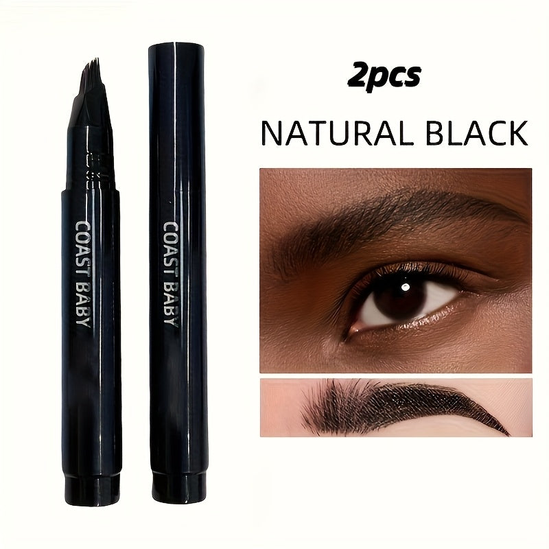 Two-Pack Multi-Fork Tip Eyebrow Pens with Capped Bodies, Approx. 11.3 cm Length and Four Color Label Options — image 16