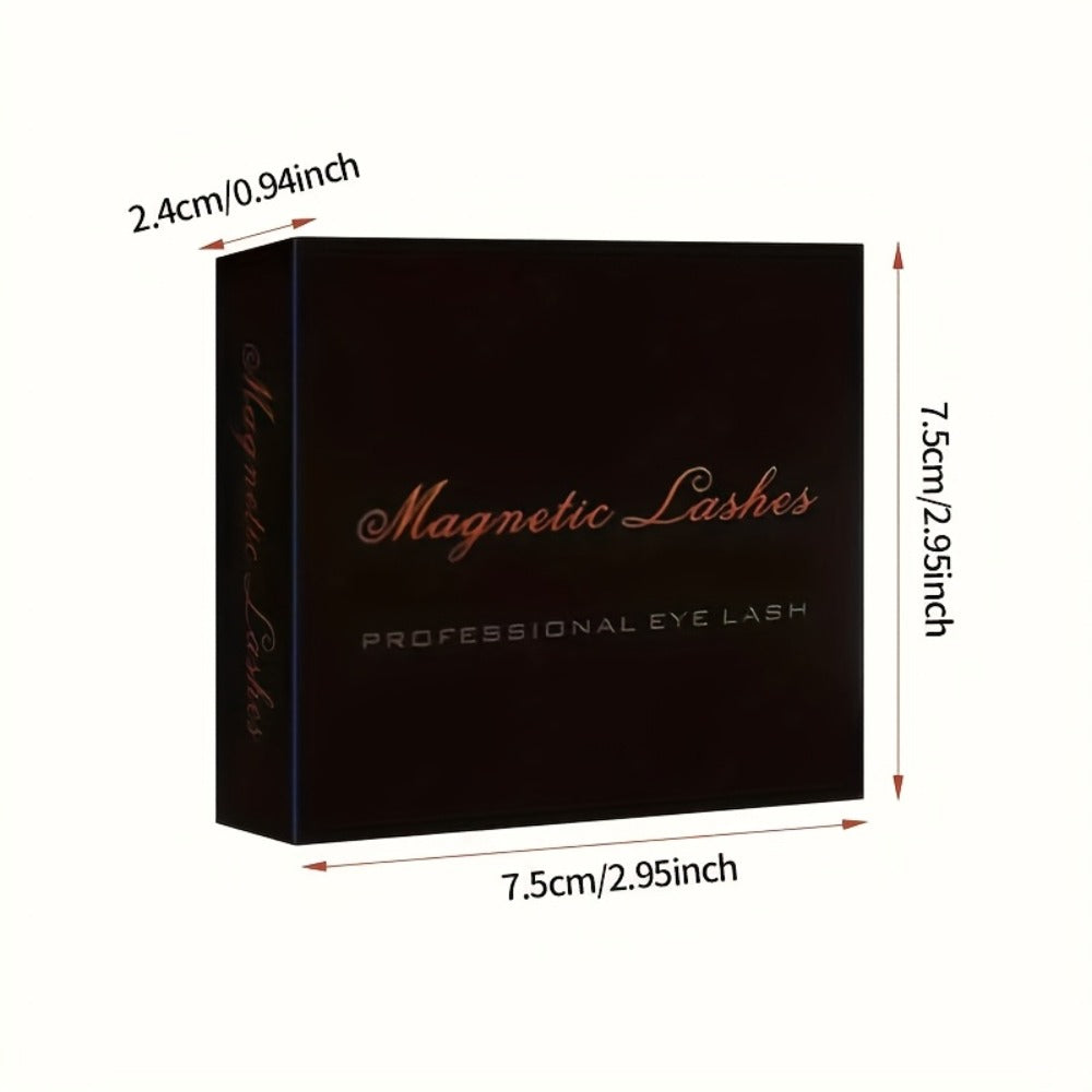 Magnetic False Eyelashes Kit with Eight Pairs, Round Storage Case and Metal Applicator Clip — image 6