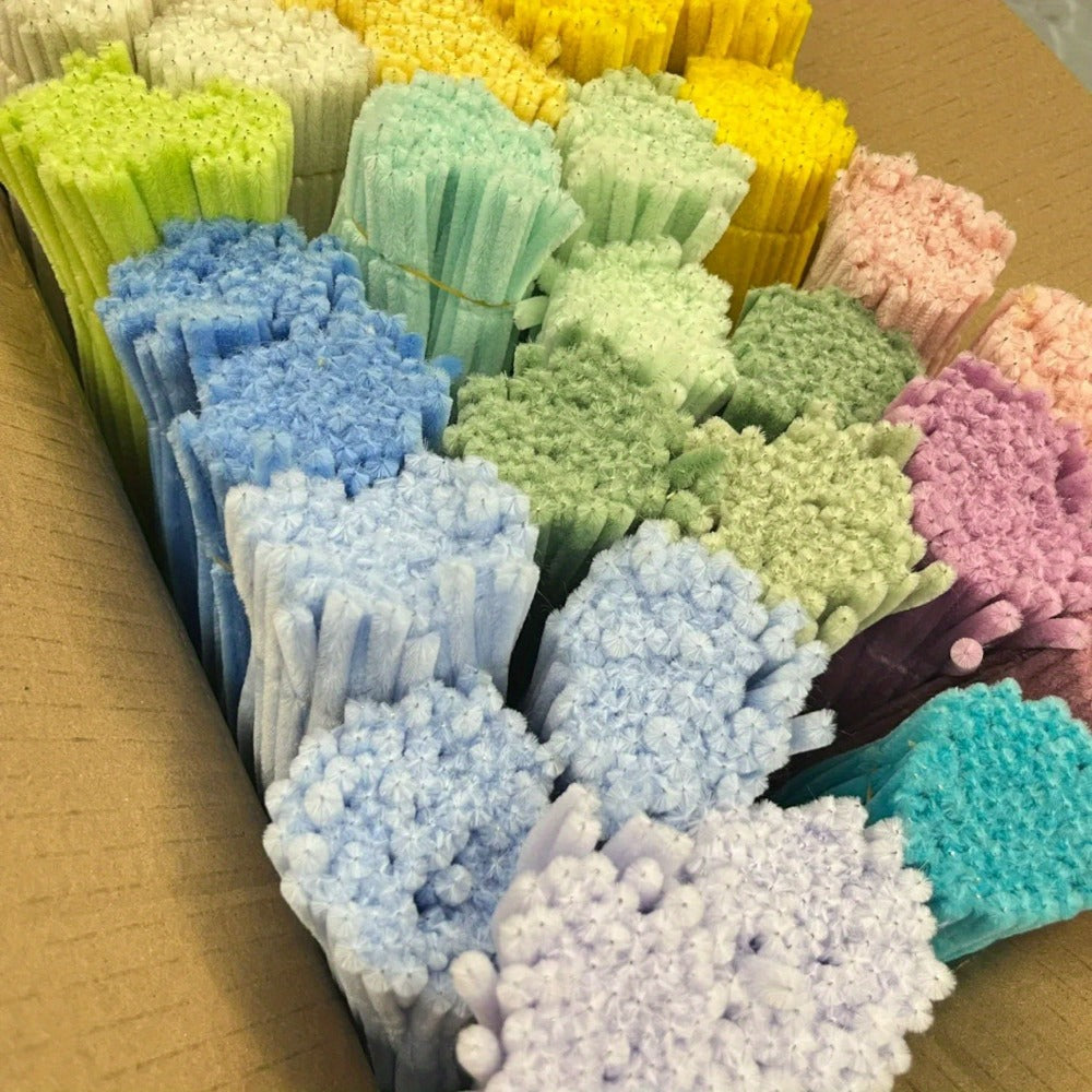 Pipe Cleaners 1020pcs Chenille Stems 20 Colors, Upgraded Thick Fuzzy Sticks with Patterned Rods for Kids Adults Teachers — im