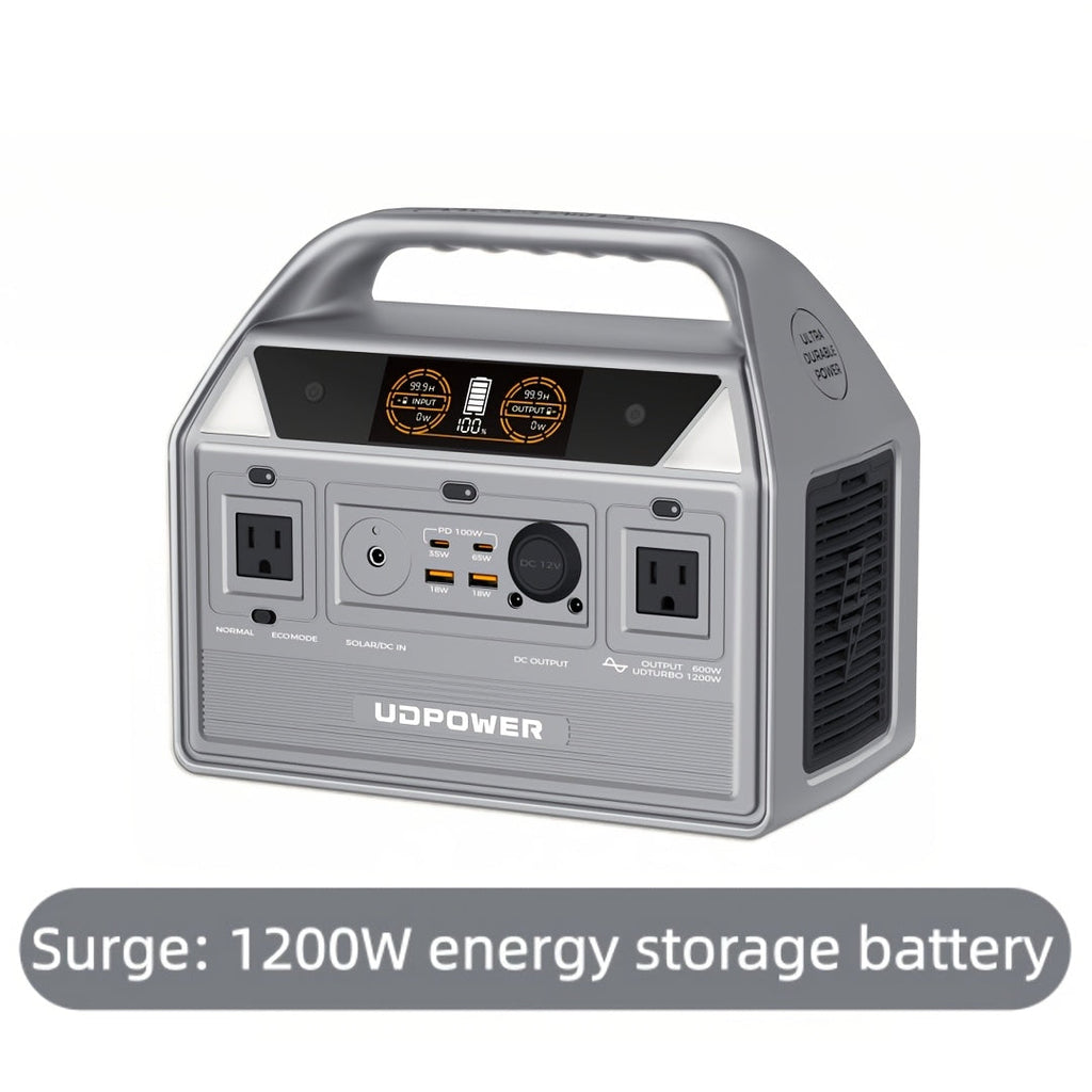 Portable Power Station 595Wh 600W with LiFePO4 Cell Pack, Nine Outputs, USB-C PD and 1200W Surge — image 4