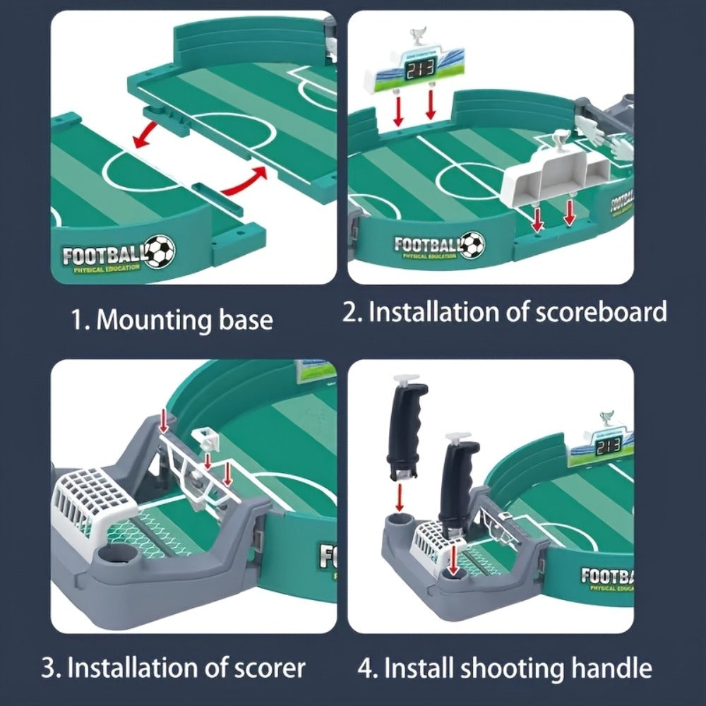 Portable Tabletop Football Game Set – Stand-Alone Table Design, Durable PP Material, 6 or 10 Balls, Family Party Board Game f