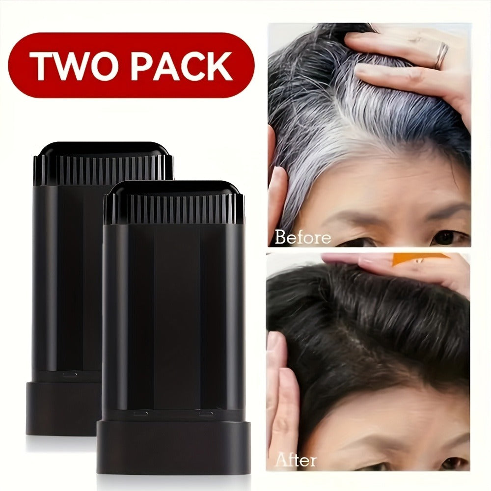 Portable Gray Root Cover Stick 2pcs, Disposable Hair Root Touch-Up with Plant-Based Squalane, Instant Gray Coverage — image 1