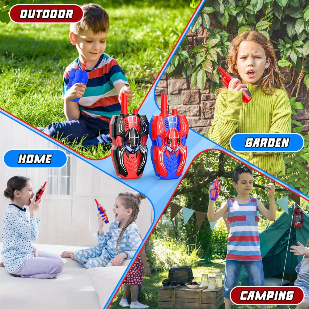 Spider Walkie Talkies for Kids 2-Pack, 2-Way Radio Toy, Grip, Push-to-Talk, Lanyard Hole, Ages 3-12 Boys & Girls — image 9