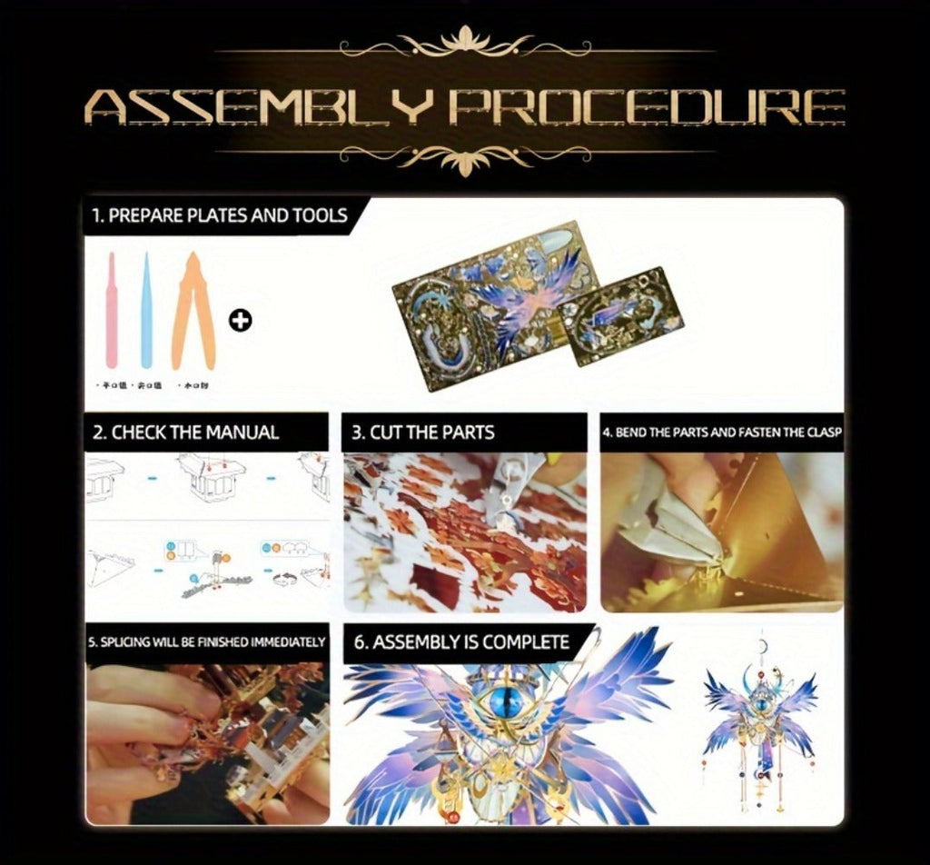 3D Metal Puzzle Model Kit, God's Eye & Angel's Eye MU Assembly, Laser-Cut DIY Craft, Artistic Home & Office Decor — image 27