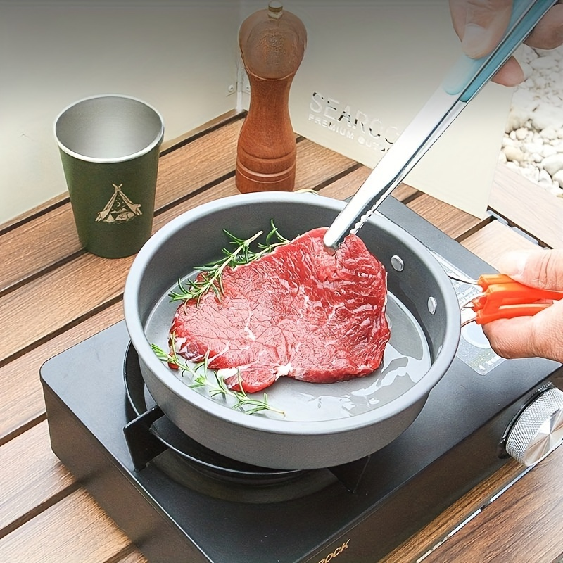Outdoor Camping Cookware Set, Portable Aluminum Alloy Cooking Pot Pan Kettle Kit, for Camping, Travel and Outdoor Use — image
