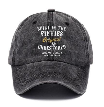Washed Cotton Printed Distressed Vintage Dad Men's Baseball Cap