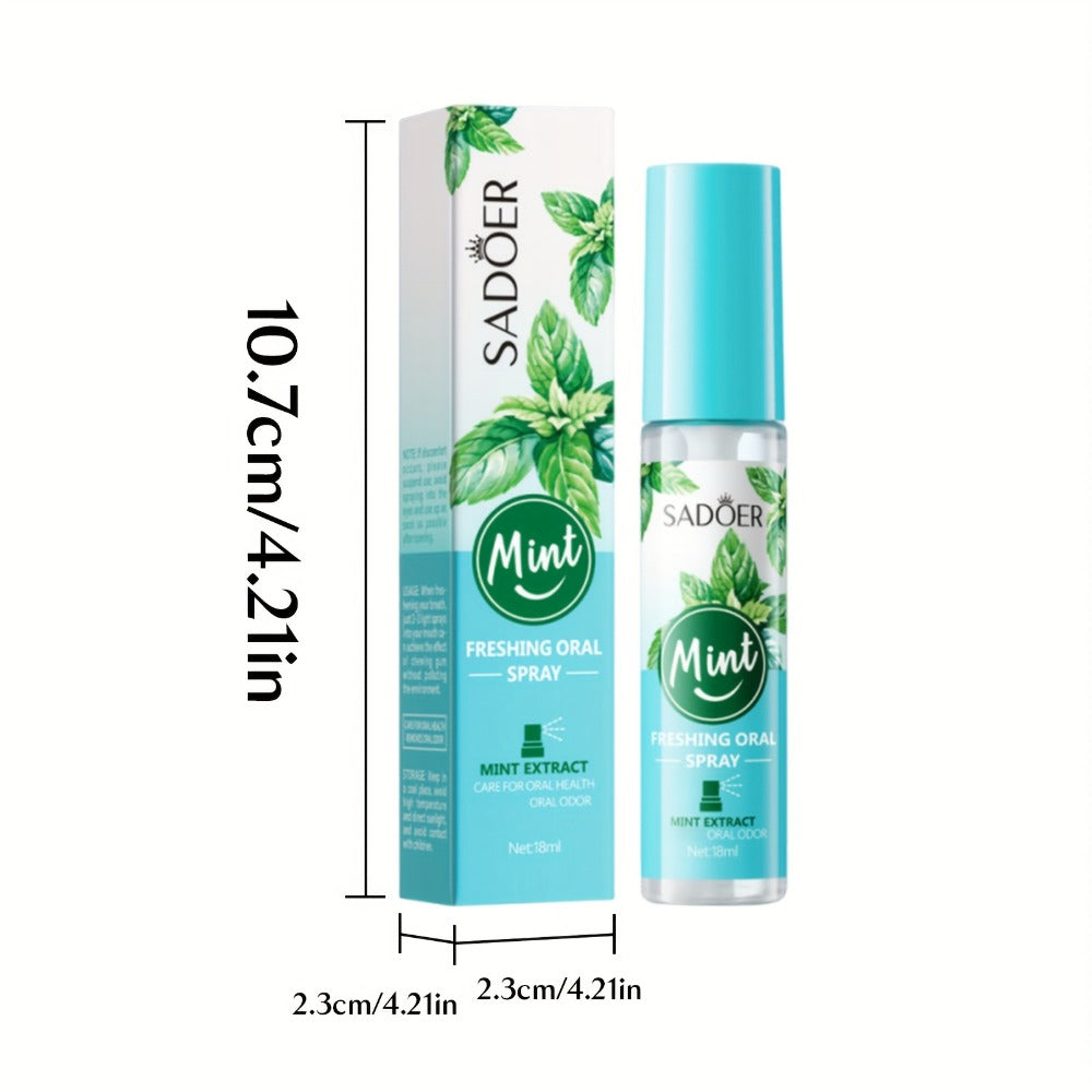 Mint Breath Spray with Tea Tree Essence Portable Oral Freshener, Compact Pocket-Size Mouth Spray — image 5