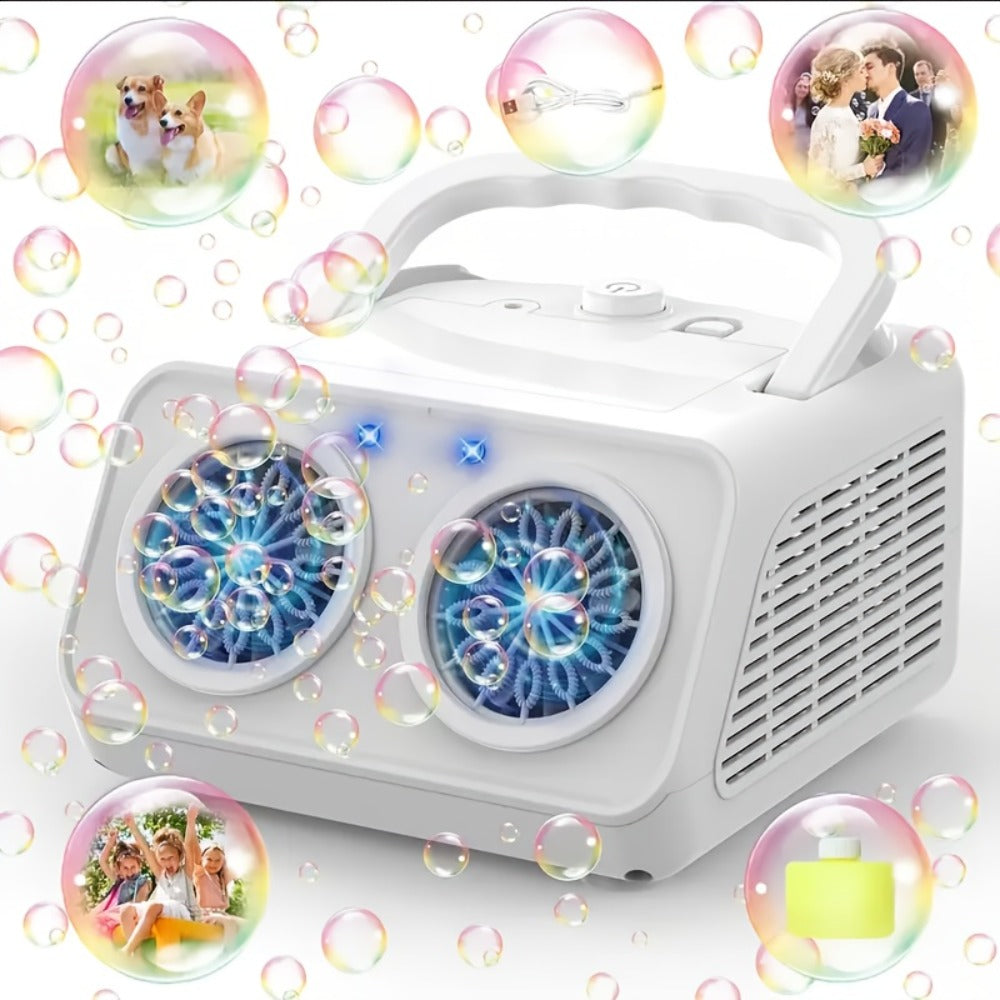 Electric Bubble Maker with 10X Bubble Solution, Dual Fan 20000+ Bubbles Per Minute Machine for Kids — image 3