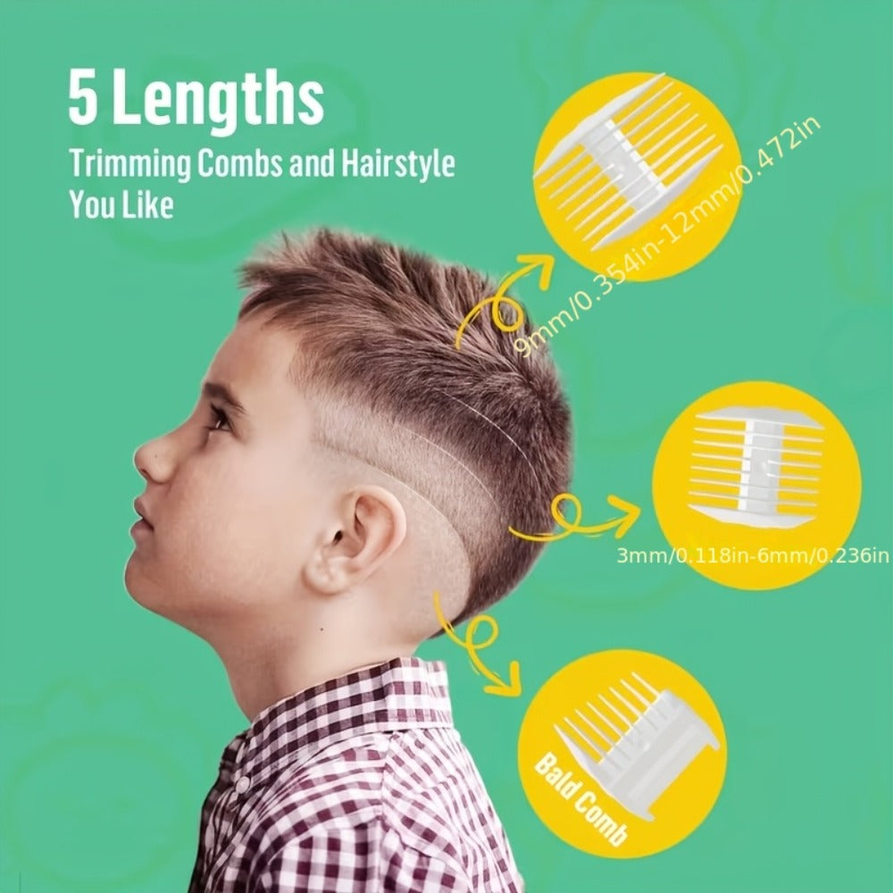 Hair Clipper Vacuum Collection Cordless Trimmer with Type-C Charging, Three Guide Combs and 45-Minute Runtime — image 9