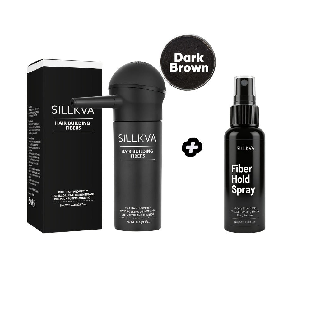 Hair Fibers Spray Applicator Kit Instant Thickness for Thinning Hair & Bald Spots SILLKVA for Makeup, Travel and Everyday Van