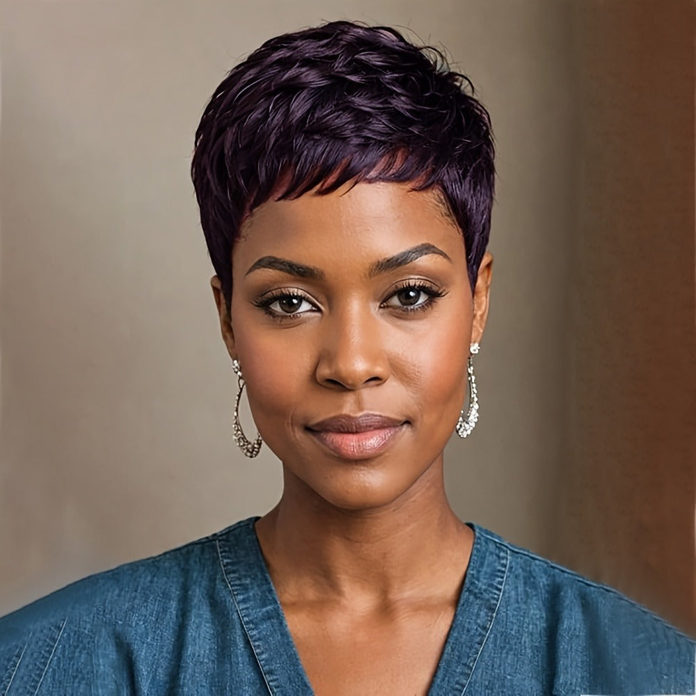 Synthetic Wig 4-Inch Glueless Pixie Cut in Two Mixed Brown-Blonde Color-Code Options for Daily Wear — image 6