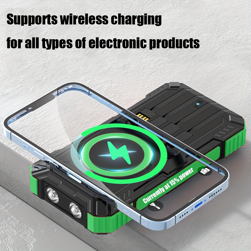 Solar Charger Power Bank 49880mAh Portable Solar Panel Battery Pack Dual USB LED Flashlight for an Everyday Personal Care Rou