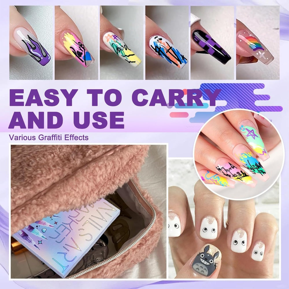 Nail Art Pens 12-Piece Water-Based Marker Set with 0.5mm Fine Tips for Lines and Small Decorative Details — image 8