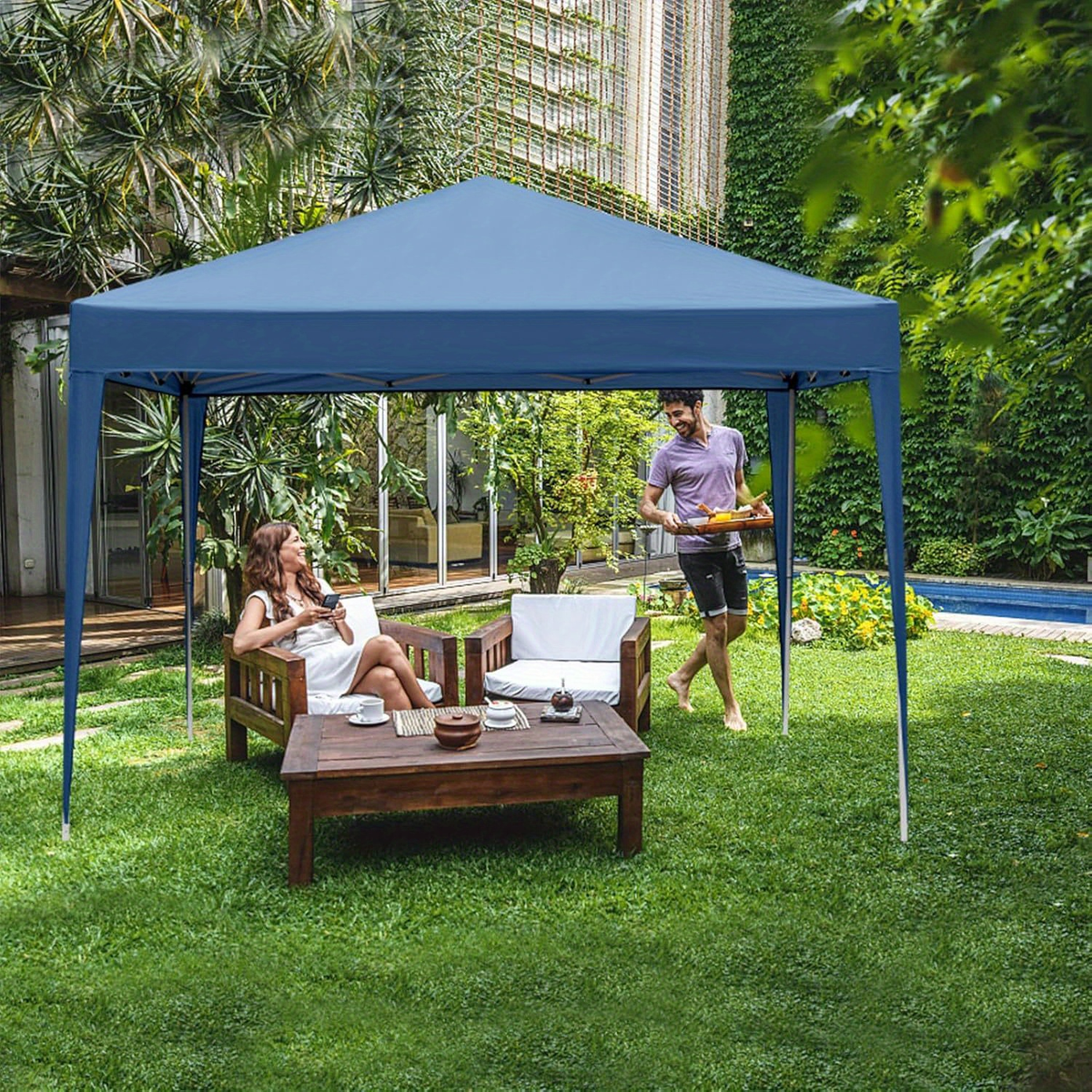 Instant Canopy 10x10 FT Oxford Fabric UPF50+ Sidewalls Commercial for Garden, Patio and Yard Use — image 13