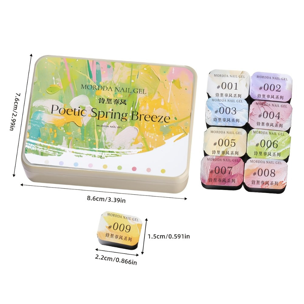 Gel Nail Polish MORDDA 9-Color Spring Breeze Set with Included LED Curing Pen for Home Nail Art — image 4