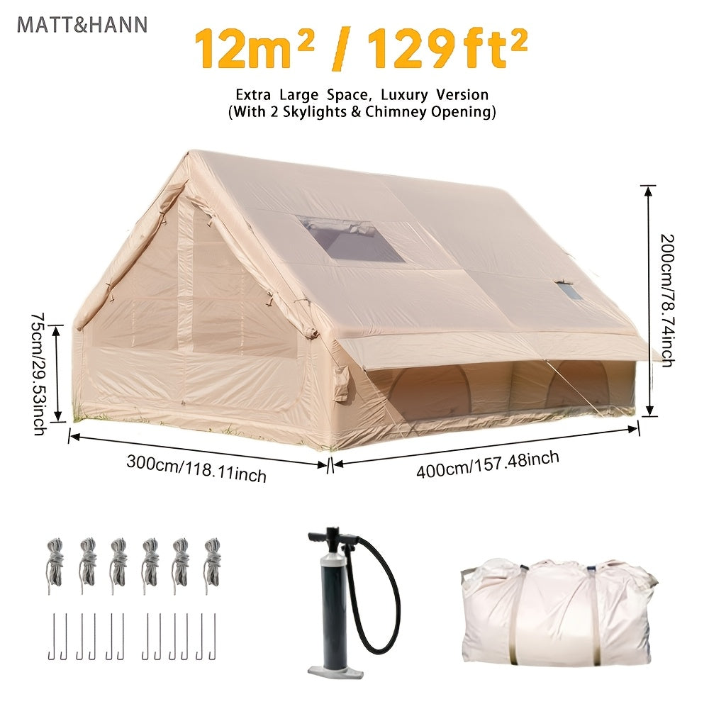 Inflatable Camping Tent 4-8 Person Air Cabin Glamping UV Protection for Garden, Patio and Yard Use — image 2