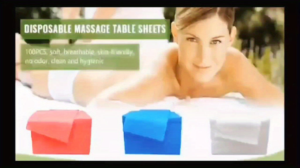 Disposable Massage Table Sheets 100-Pack Non-Woven Spa Bed Cover – Stain-Resistant Single-Use Table Liner for Massage Therapi