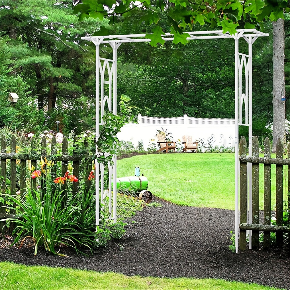 Wedding Arch Metal Garden Arbor Pergola Rose Trellis Backdrop Stand — image 7