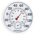 Digital Thermometer Hygrometer – 9.84" Large Screen Indoor Temperature Humidity Monitor, White Panel, Easy-Read Display for H
