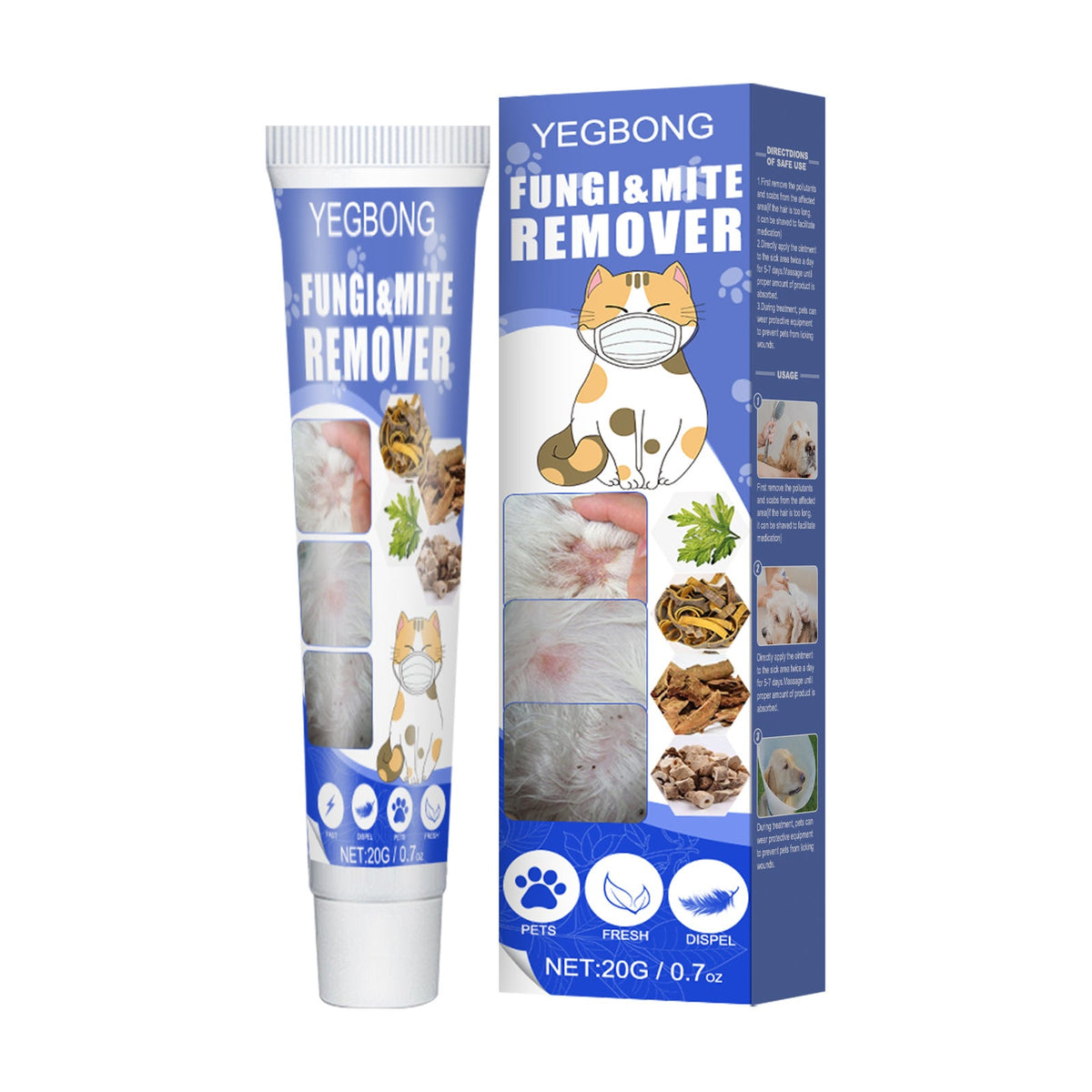 Pet Mite Relief Cream For Pet Dogs And Cats Skin Itching And Mite Removal Topical Care Cream - V.I.P Digital Presence