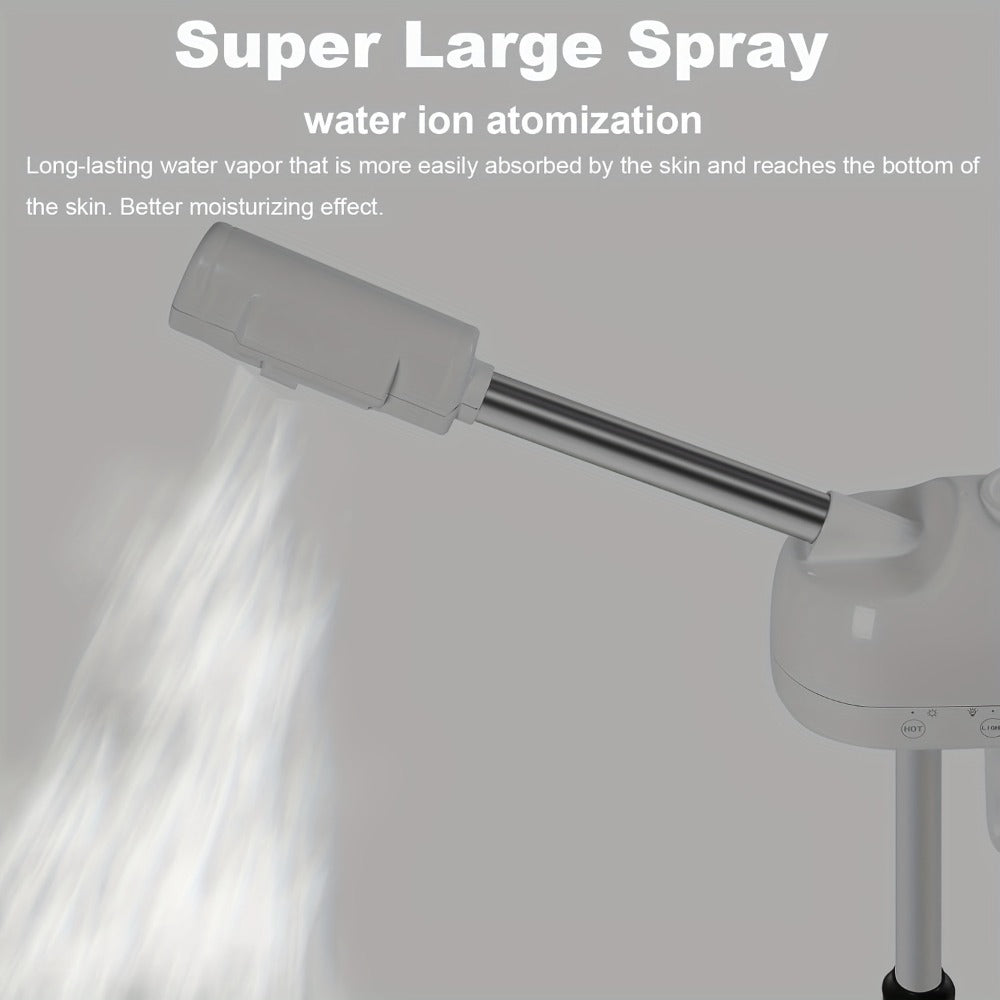 Standing Facial Steamer with Five-Wheel Rolling Base, Black or White Head and Adjustable 26.8–36.4-Inch Height — image 8