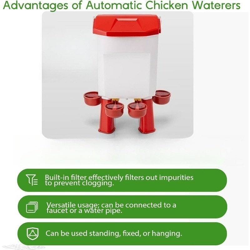 Chicken Waterer Float Ball 2 3 Gallon Feeder Combo Set for Garden, Patio and Yard Use, with the Listed Configuration — image 