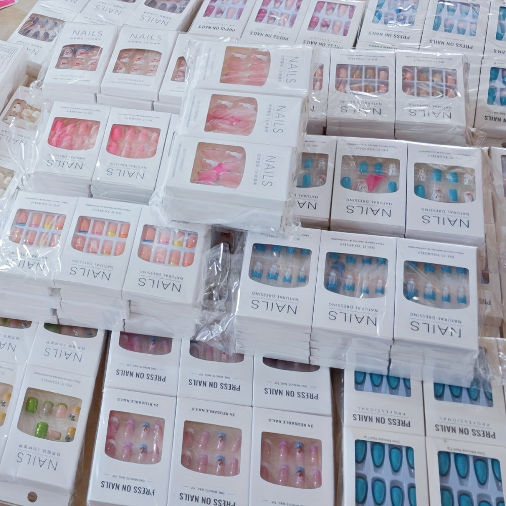 Press On Nails 576-Piece Assorted Set with Square, Almond, Oval and Ballerina Shapes in Three Lengths — image 3