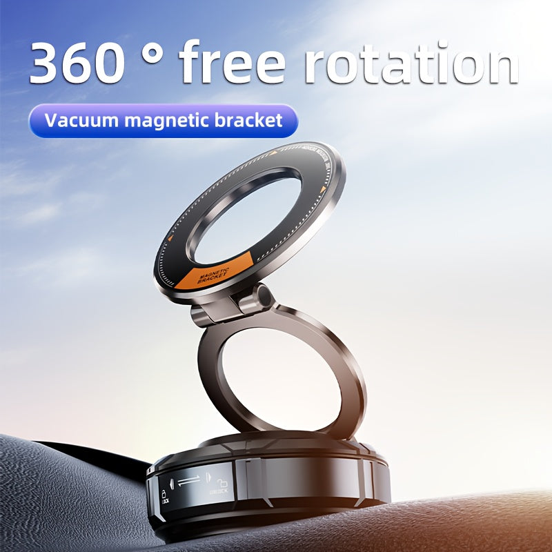 Magnetic Car Phone Mount with Vacuum-Style Dashboard Base and Swivel Joint and 360-Degree Bracket — image 7