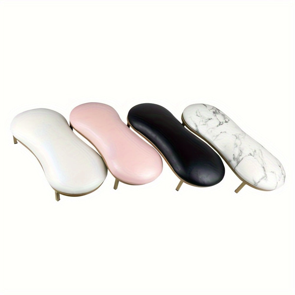 Nail Arm Rest with Metal Base Ergonomic Microfiber PU Cushion 15 Degree Tilt – Luxury Manicure Wrist Rest for Nail Salon Prof