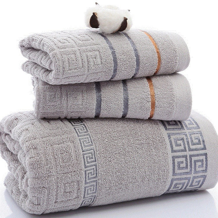 Premium Cotton Towel Set 3 Piece - Soft Absorbent Bath Towels