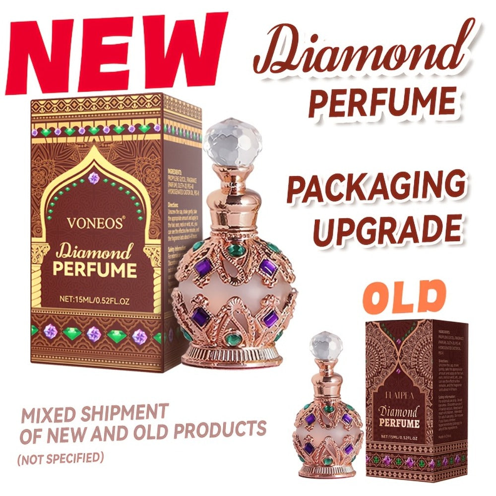 Arabian Perfume for Women Diamond Bottle EDT, Ocean Flower Vanilla Musk Fragrance Spray, Diamonds Woody & Diamond Crown Style