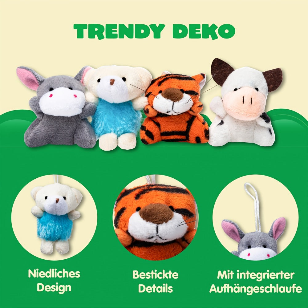 36 Pack Mini Stuffed Animals Bulk, 3 Inch Animal Plush Toys with Keychain 36 Unique Designs — image 4