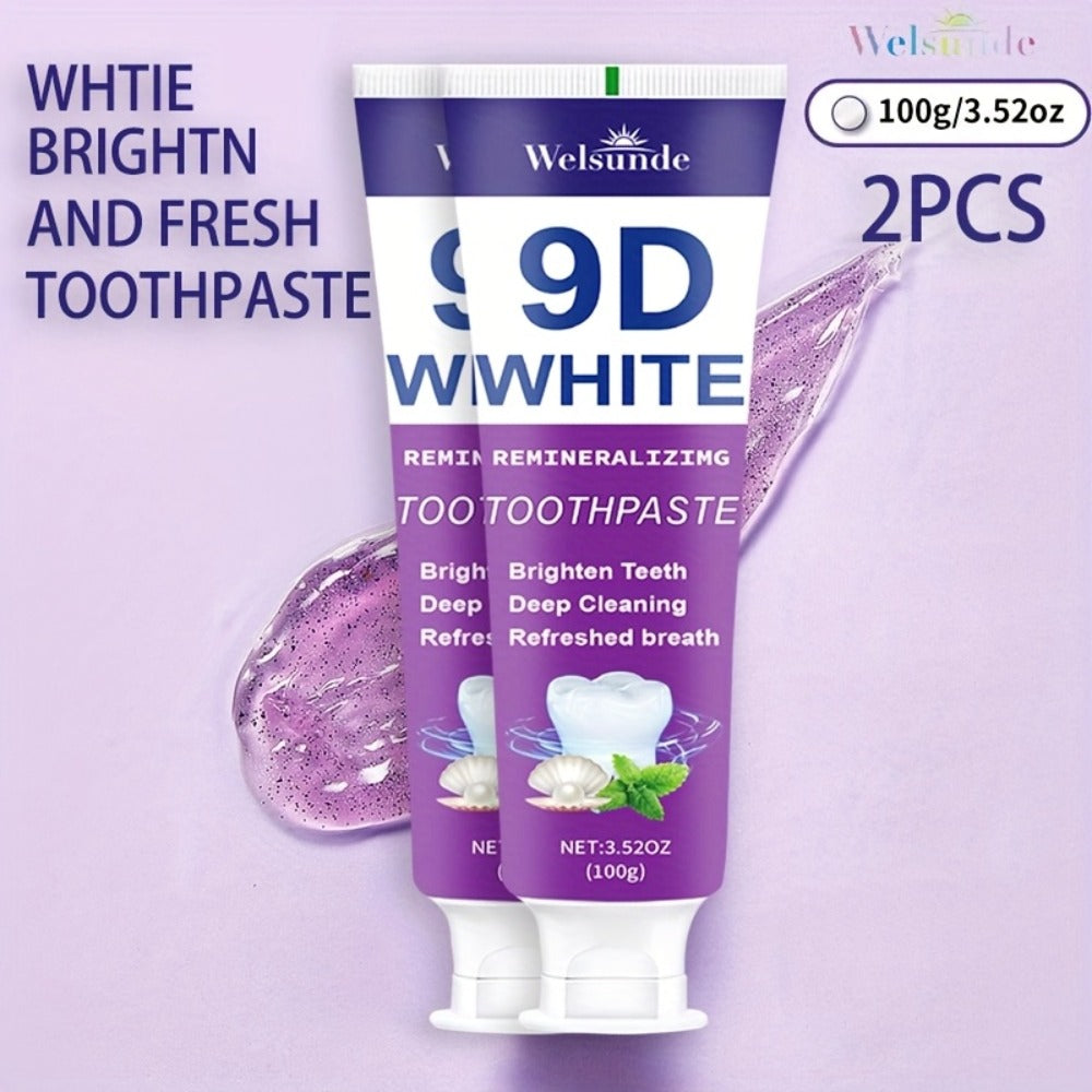 Two-Pack 100g Purple Mint Toothpaste with Hydroxyapatite and Niacinamide Listed on Ingredient Panel — image 3