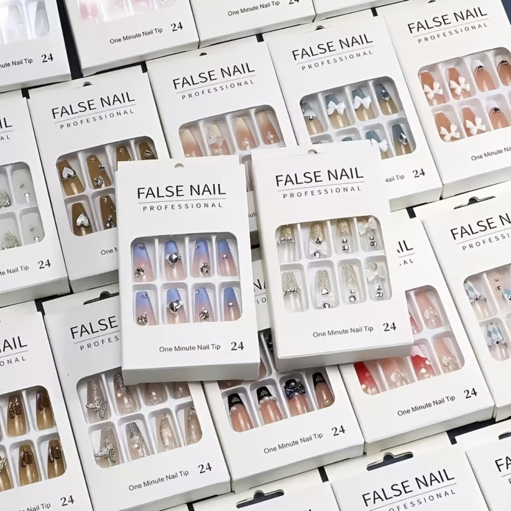Press On Nails 576-Piece Assorted Set with Square, Almond, Oval and Ballerina Shapes in Three Lengths — image 2