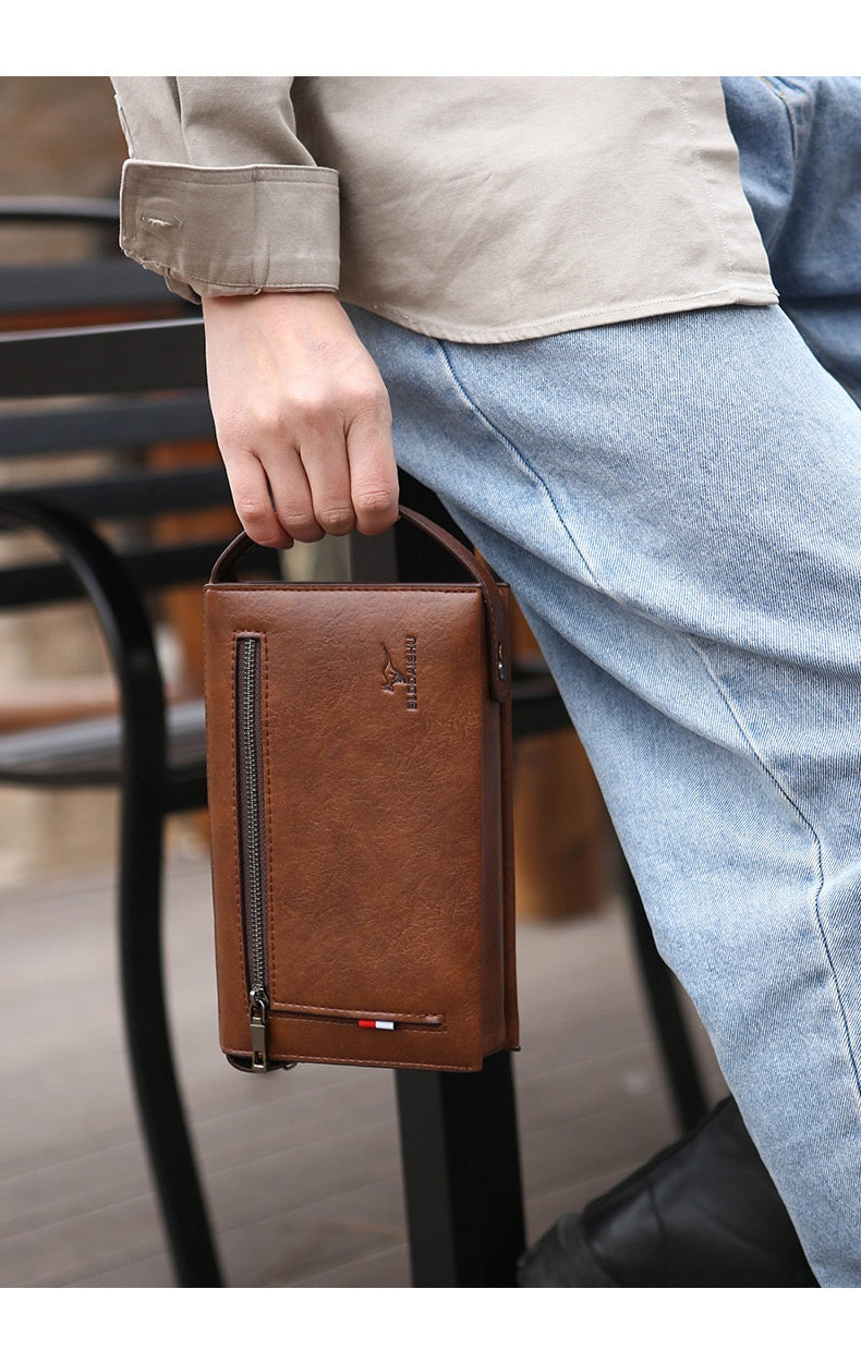 New Mens Wallet With A Combination Lock And Clutch Design
