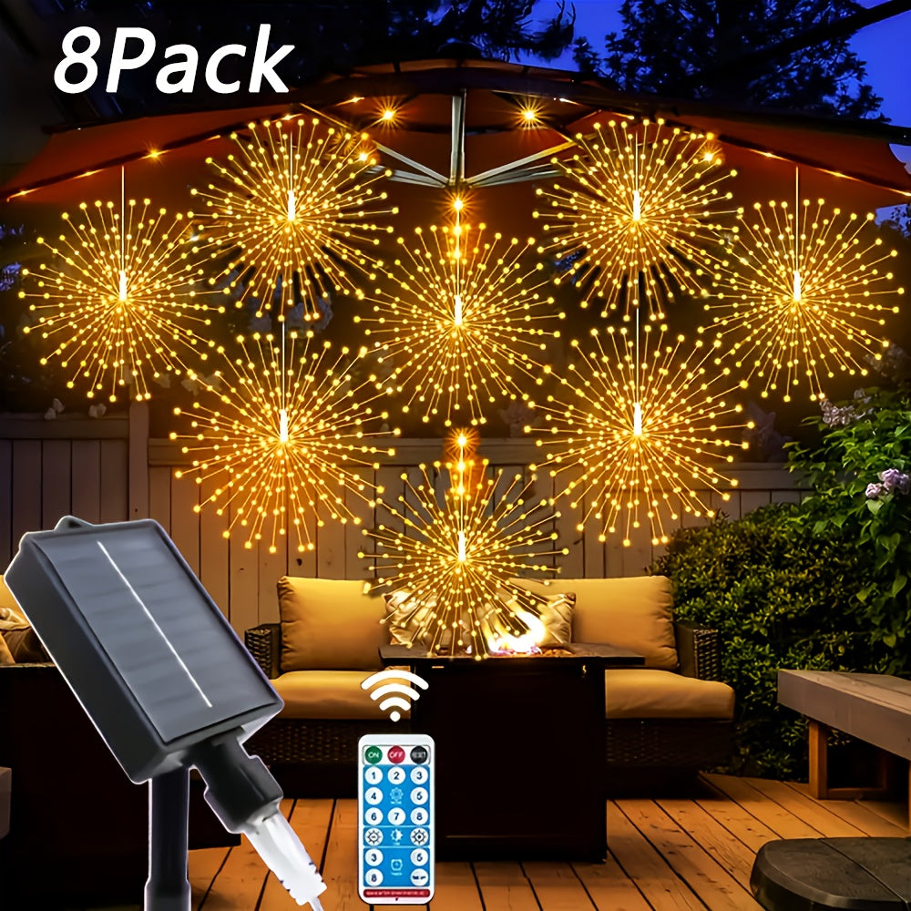 Solar Starburst Ball Light Set with Eight 480-LED Pieces, Remote Control and Three Color Options — image 2