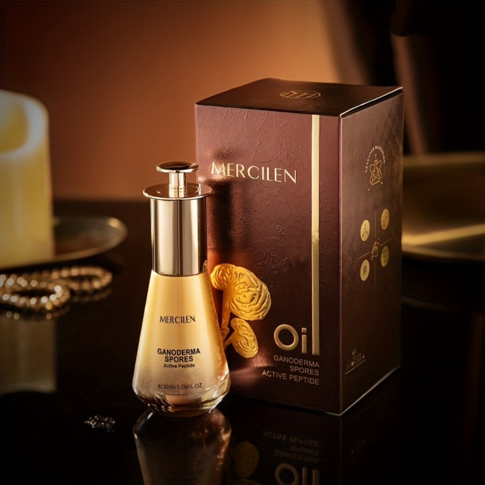 Collagen Peptide Face Oil with Ganoderma Spores & Mushroom Extract – Anti-Aging Firming Brightening Serum Oil for Radiant You