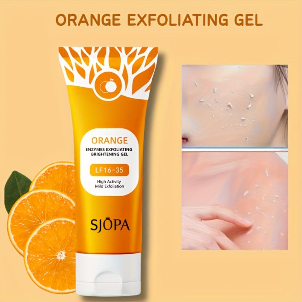Exfoliating Face Gel 100g - Orange Vitamin C Salicylic Acid Pore Cleansing Physical Exfoliant — image 5