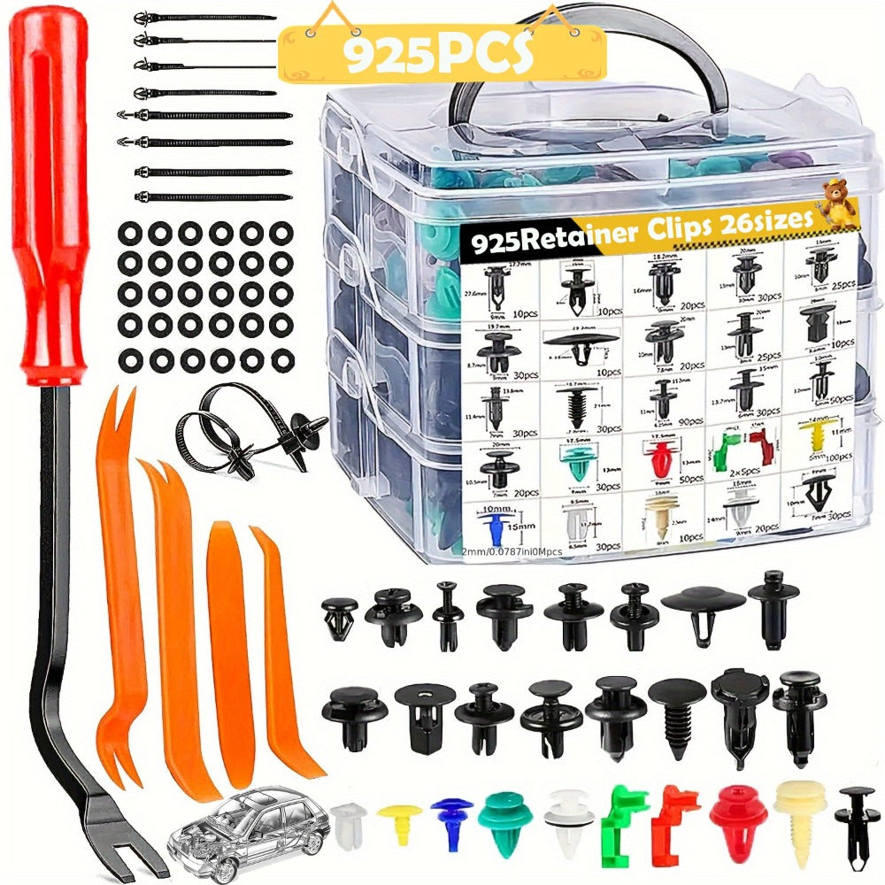 Car Retainer Clips Push Fasteners Kit Bumper Plastic Rivets Assortment for Auto Interior Exterior Trim Panel Body Clips – 113