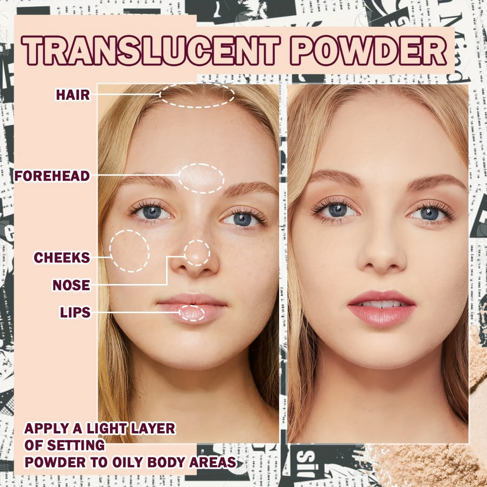BB Cream Makeup Kit with Loose Setting Powder Brush & Sponge – Full Coverage Waterproof Long-Lasting Hydrating Foundation Set