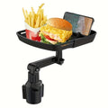 3-in-1 Car Cup Holder Tray with Phone Holder – Dual Expandable Base, ABS Adjustable 360° Rotating Bracket — image 1