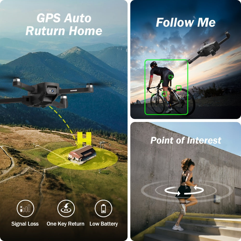 GPS Follow Me Drone Under 250g 4.5 Inch LCD Screen Camera Drone Auto Return with the Listed Color, Size or Set Options for Ev