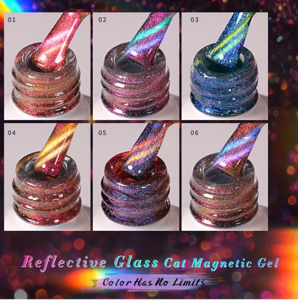 6-Piece Magnetic Cat-Eye Gel Nail Polish Set with Double-Light Reflection — image 16